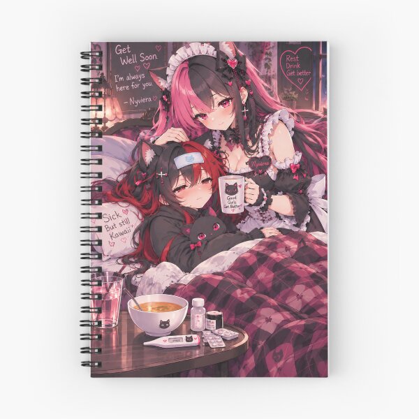 Item preview, Gothic Neko Maid – Get Well Soon designed and sold by Revyra Design .