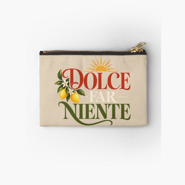 Item preview, Dolce Far Niente Sunburst Typography with Lemon Branch Illustration designed and sold by MetaModel Editions.