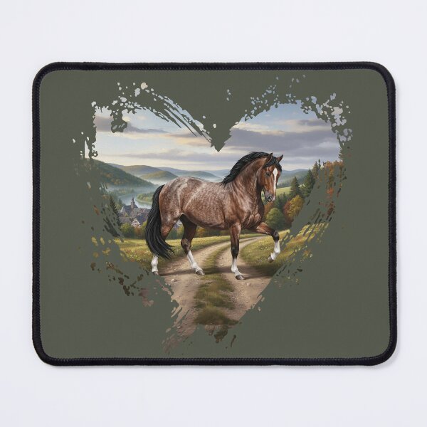 Item preview, An Aegidienberger horse, a heart, and a German landscape designed and sold by Cheval-de-coeur.