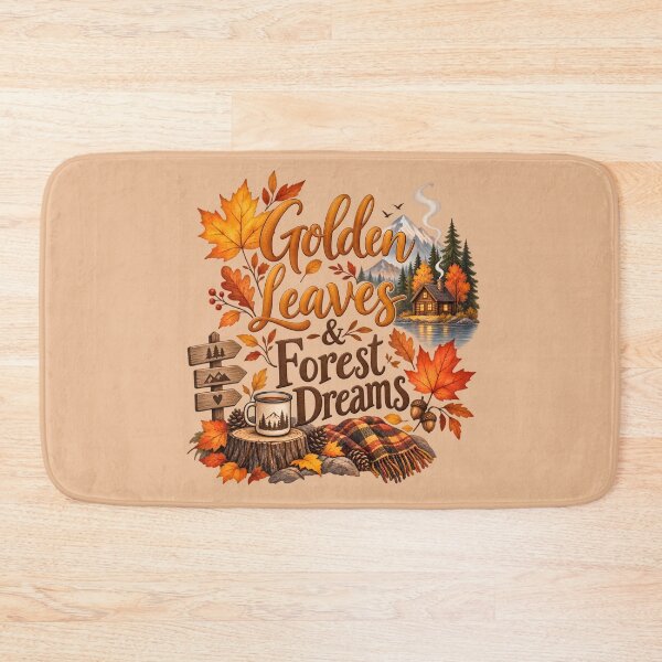Item preview, Golden Leaves & Forest Dreams – Cozy Autumn Cabin Adventure designed and sold by blankTeeShirt.
