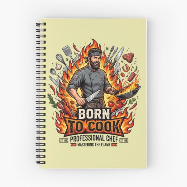 Item preview, Born to Cook Chef – Professional Culinary Kitchen Design designed and sold by PixelStyle Studio.