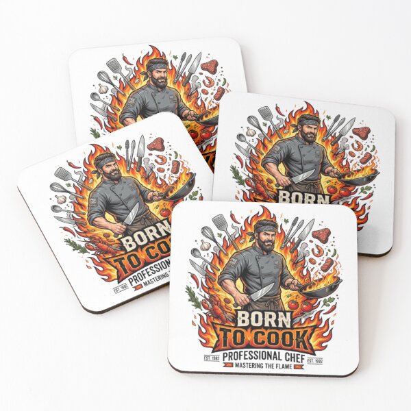 Item preview, Born to Cook Chef – Professional Culinary Kitchen Design designed and sold by PixelStyle Studio.