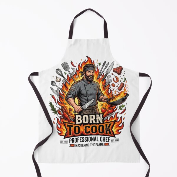 Item preview, Born to Cook Chef – Professional Culinary Kitchen Design designed and sold by PixelStyle Studio.