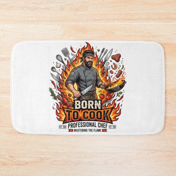 Item preview, Born to Cook Chef – Professional Culinary Kitchen Design designed and sold by PixelStyle Studio.