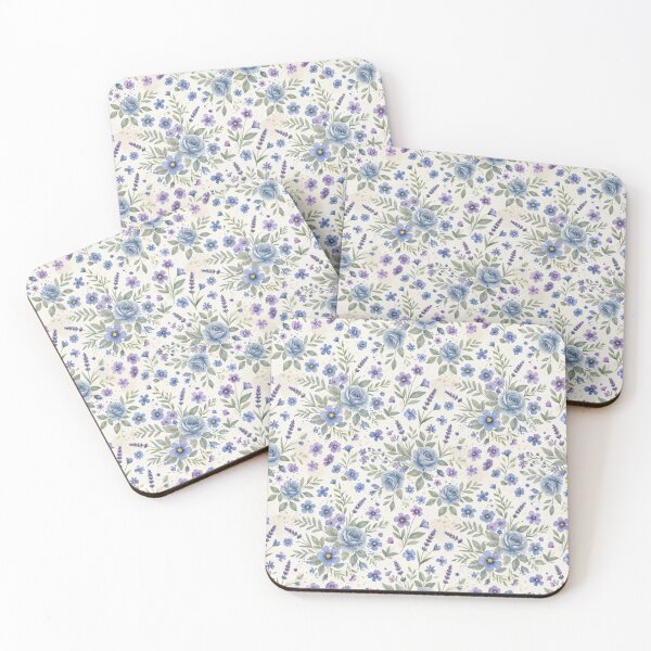 Item preview, Blue Watercolor Floral Pattern designed and sold by PunchDrop.