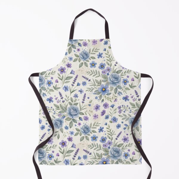 Item preview, Blue Watercolor Floral Pattern designed and sold by PunchDrop.