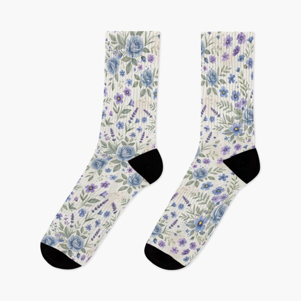 Item preview, Blue Watercolor Floral Pattern designed and sold by PunchDrop.