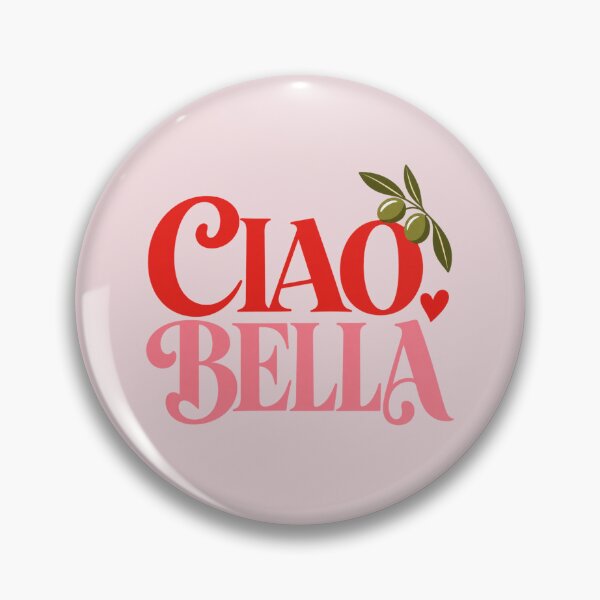 Item preview, Ciao Bella Two-Tone Typography with Olive Branch and Heart designed and sold by MetaModel Editions.