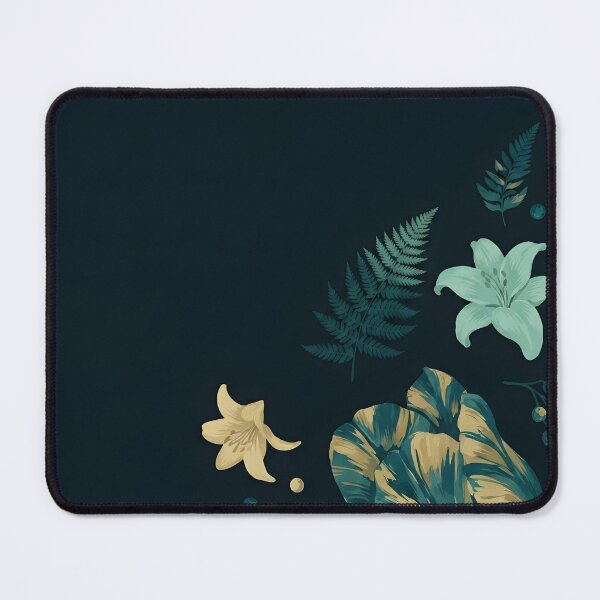 Item preview, Dark Teal Lily Botanical Floral designed and sold by ArtlightStudio.