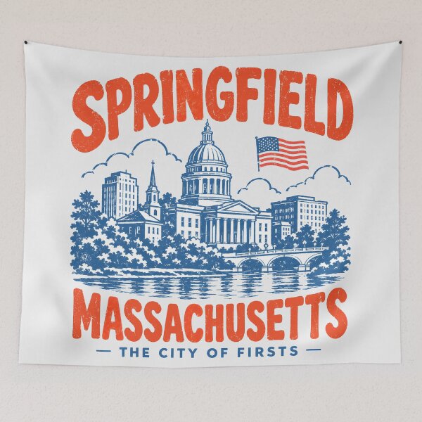 Aperçu de l'œuvre Springfield, Massachusetts, ville rétro créée et vendue par HowToCanadian.