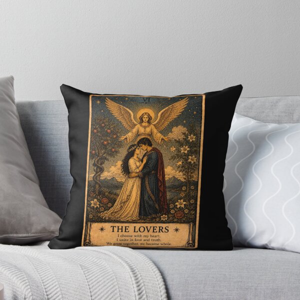 Item preview, The Lovers Tarot Card - Vintage Sacred Connection Tarot Illustration designed and sold by ArcanaAbsolute.