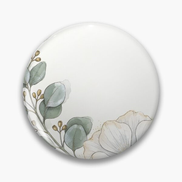 Item preview, White Anemone Eucalyptus Floral designed and sold by ArtlightStudio.