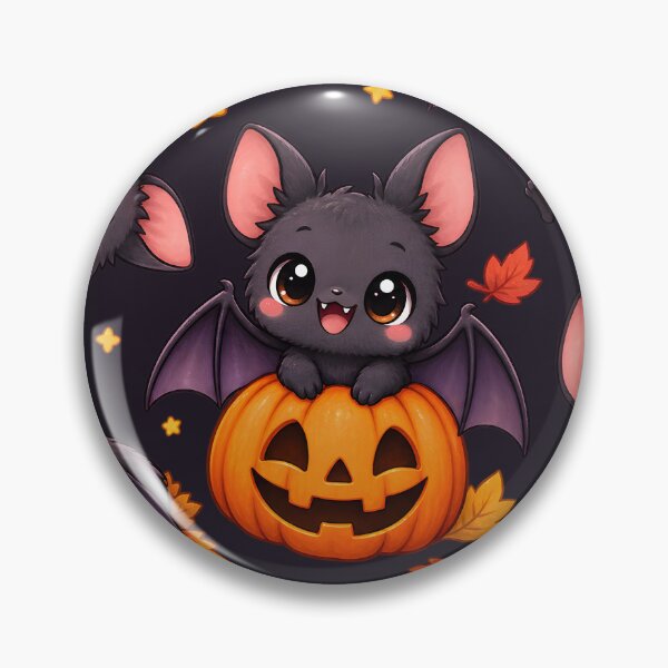 Item preview, Cute Halloween Bats with Pumpkin and Autumn Leaves designed and sold by blankTeeShirt.