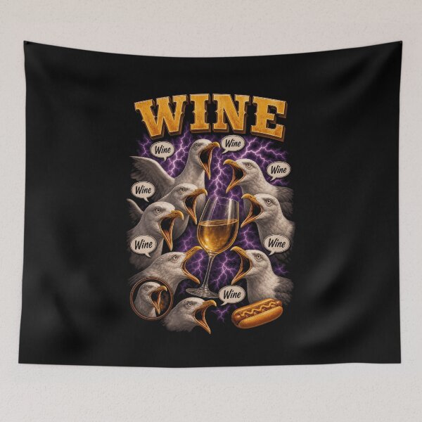 Item preview, Wine Lover seagulls Wine Drinking Wine Humor designed and sold by LuminOrb.
