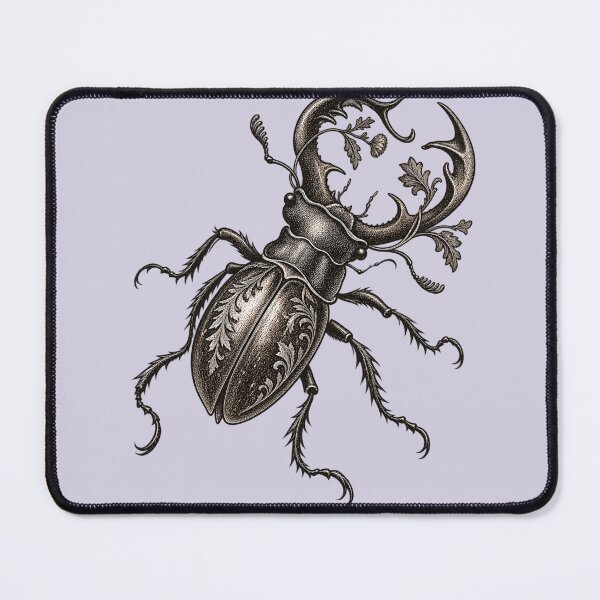 Item preview, Ornate Stag Beetle Vintage Engraving designed and sold by CJLindy.