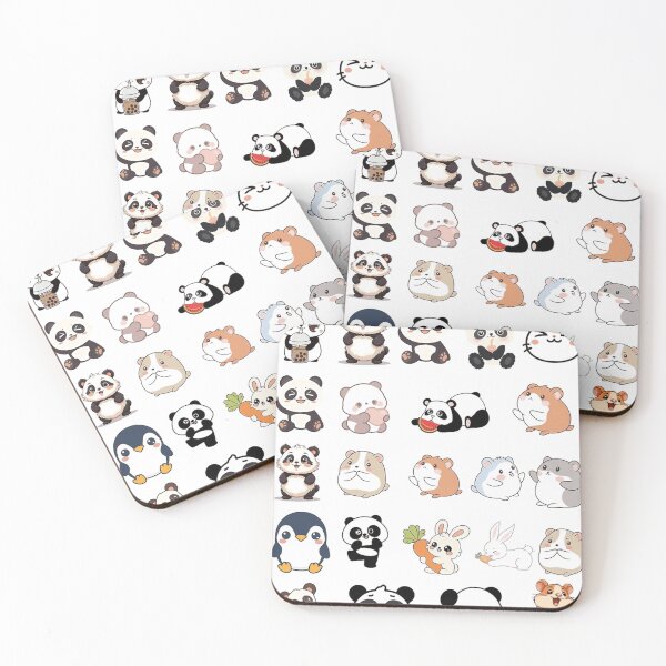 Item preview, Cute Kawaii Panda Hamster Animal Sticker Pack designed and sold by Founderpallavi.