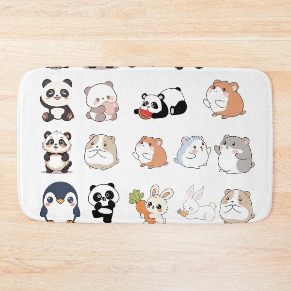 Item preview, Cute Kawaii Panda Hamster Animal Sticker Pack designed and sold by Founderpallavi.