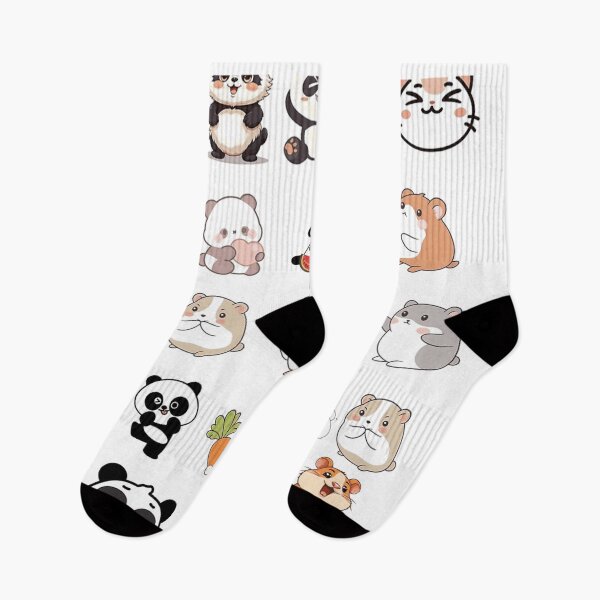 Item preview, Cute Kawaii Panda Hamster Animal Sticker Pack designed and sold by Founderpallavi.