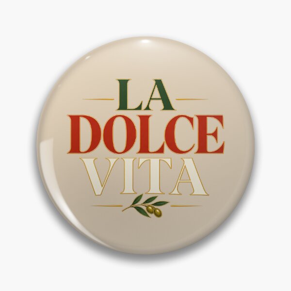 Item preview, La Dolce Vita Elegant Tricolor Typography with Gold Trim and Olive Sprig designed and sold by MetaModel Editions.
