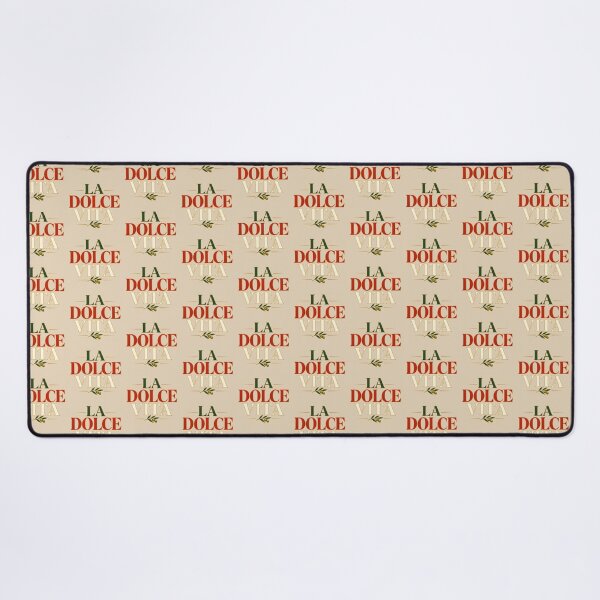 Item preview, La Dolce Vita Elegant Tricolor Typography with Gold Trim and Olive Sprig designed and sold by MetaModel Editions.