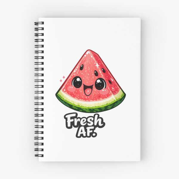 Item preview, Fresh AF – Cute Watermelon Slice Pastel Kawaii Cartoon Art designed and sold by Sommium .