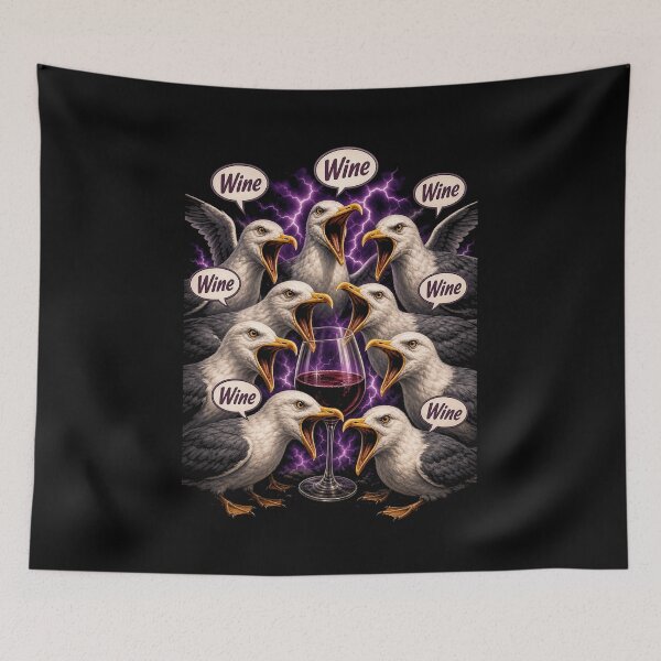 Item preview, seagulls Wine Lover Funny Wine Drinking Wine Humor designed and sold by LuminOrb.