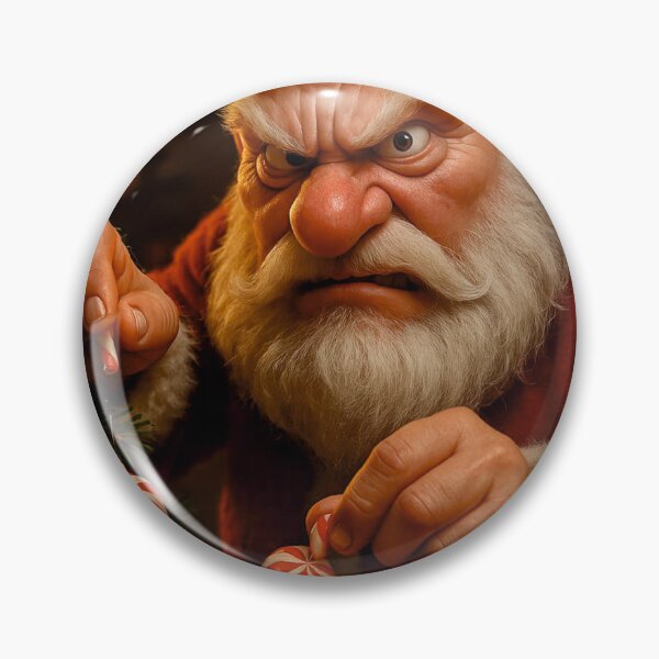 Item preview, Grumpy Santa Claus Decorating Christmas Tree with Candy Canes designed and sold by 70Marat70.