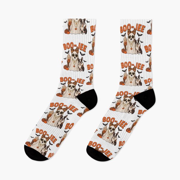 Item preview, Boo Jee Ghost Boston Terrier Halloween Spooky Season Leopard designed and sold by Strow--bary.