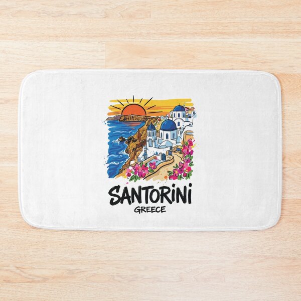 Item preview, Santorini Greece Island Travel Art Print designed and sold by Merch by Das Design Studio.