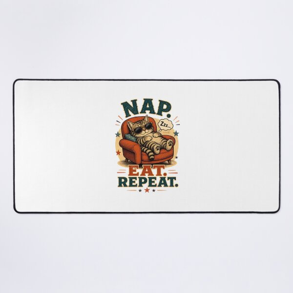 Item preview, Nap Eat Repeat Cat Sunglasses Retro designed and sold by SoyLamderma.