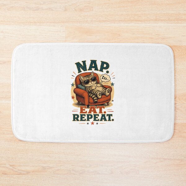 Item preview, Nap Eat Repeat Cat Sunglasses Retro designed and sold by SoyLamderma.