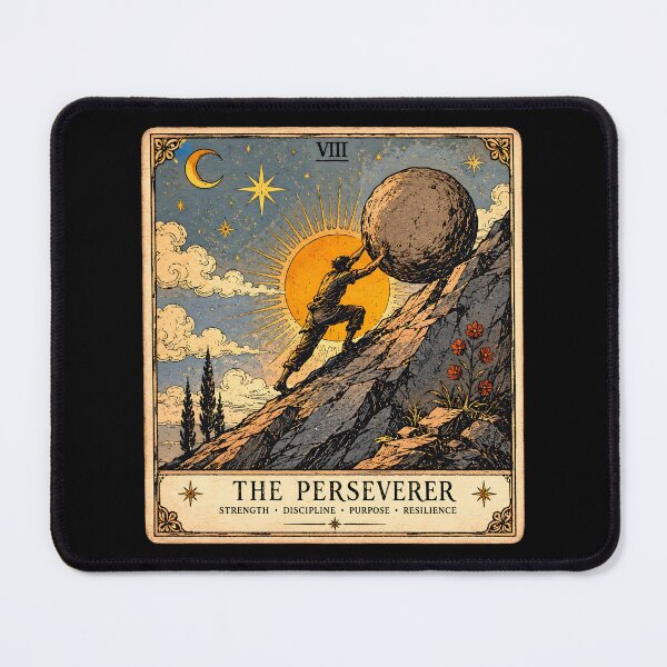 Item preview, The Perseverer Tarot Card Art designed and sold by ArcanaAbsolute.
