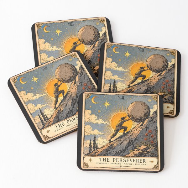 Item preview, The Perseverer Tarot Card Art designed and sold by ArcanaAbsolute.
