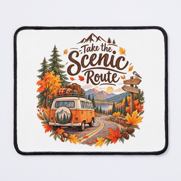 Item preview, Take the Scenic Route – Autumn Road Trip Adventure designed and sold by blankTeeShirt.