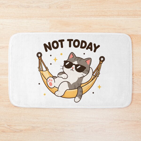 Item preview, Not Today Lazy Cat Sunglasses Pillow Cute Funny Animal designed and sold by SoyLamderma.