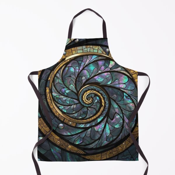 Artikelvorschau, Schimmernde Maori-Koru-Spirale aus Buntglas, Paua-Muschel-Kunst entworfen und verkauft von GrinGalore.