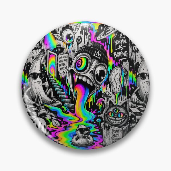 Artikelvorschau, Reality is Optional - Surreal Neon Graffiti Art entworfen und verkauft von Personiq Kaleido.