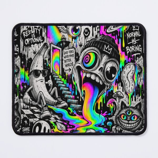 Item preview, Reality is Optional - Surreal Neon Graffiti Art designed and sold by Personiq Kaleido.