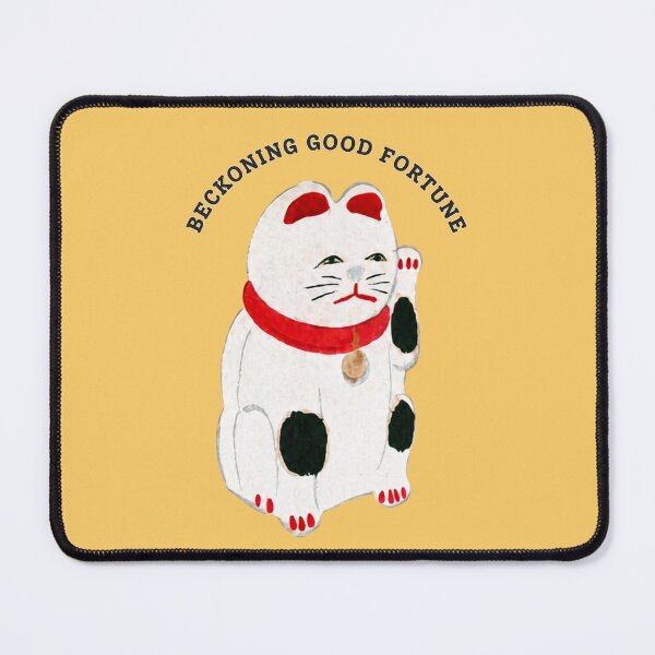 Item preview, Beckoning Good Fortune - Grumpy Japanese Maneki Neko Lucky Cat designed and sold by NippoKappo.