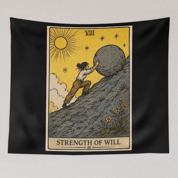 Item preview, Strength of Will Tarot Card Art designed and sold by ArcanaAbsolute.