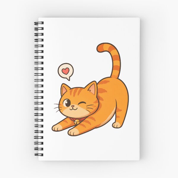 Item preview, Playful Orange Tabby Cat Looking Back Cute Heart Icon designed and sold by Dmo3HarkoArt.