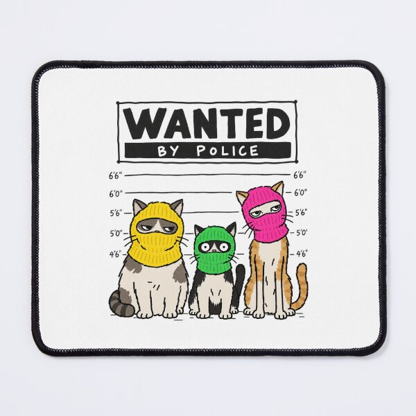 Item preview, Wanted By Police Funny Cat Mugshot designed and sold by MonkiFlipp.