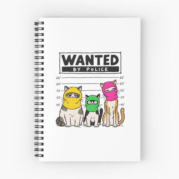 Item preview, Wanted By Police Funny Cat Mugshot designed and sold by MonkiFlipp.