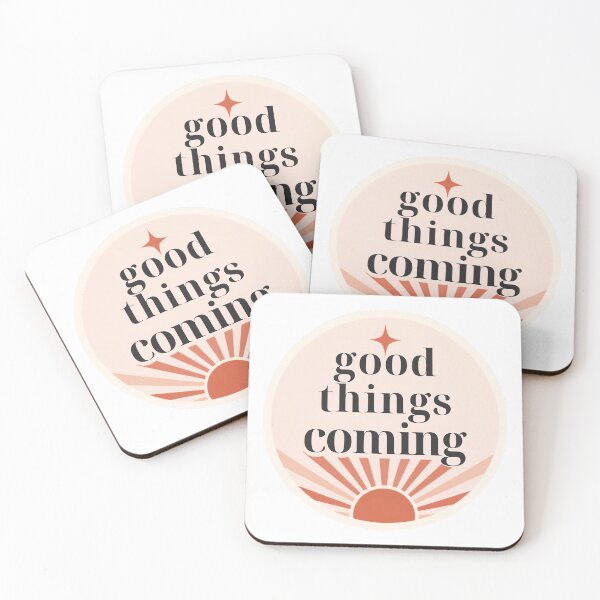 Item preview, Good Things Coming Positive Manifestation Quote designed and sold by CosmicQuietStudio.
