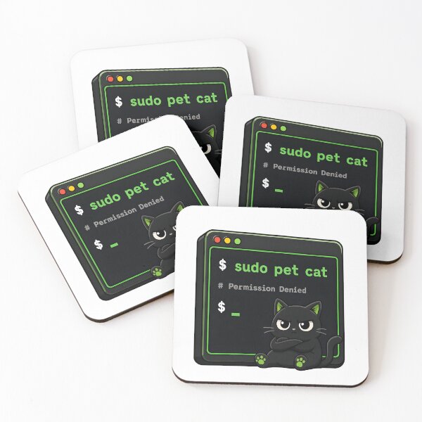Item preview, Sudo Pet Cat Permission Denied Terminal Art designed and sold by Dmo3HarkoArt.