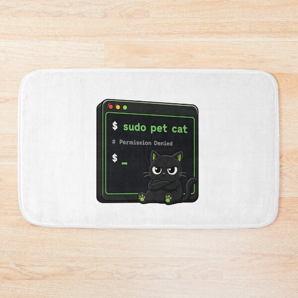Item preview, Sudo Pet Cat Permission Denied Terminal Art designed and sold by Dmo3HarkoArt.