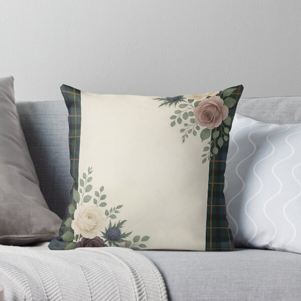 Item preview, Tartan Thistle Rose Botanical Design designed and sold by ArtlightStudio.
