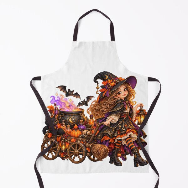 Item preview, Enchanted Witch Wagon – Cauldron, Cat & Autumn Magic designed and sold by Clothes With Smiling Animals Walt Gral.
