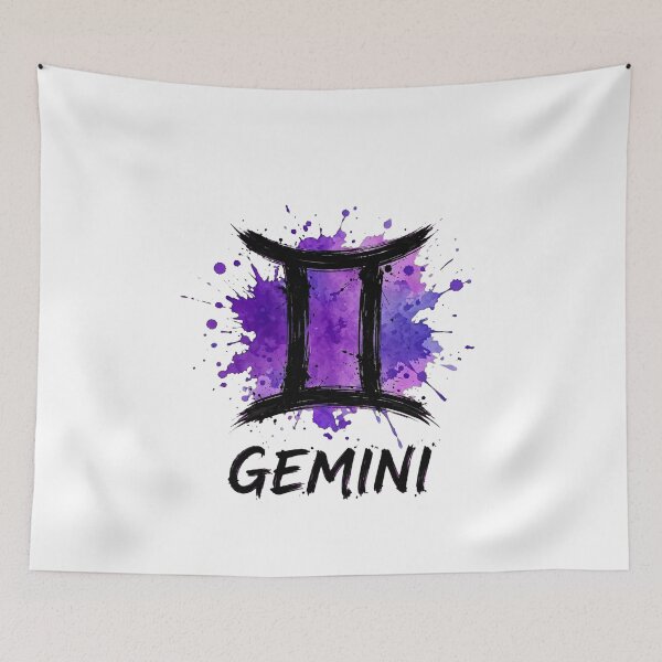 Item preview, Gemini Zodiac Sign Watercolor Grunge Orange Yellow Art designed and sold by Vibe-Vary.