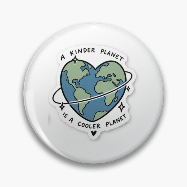 Item preview, Kinder Planet Cooler Planet Earth Sticker designed and sold by StickerBloom.co.